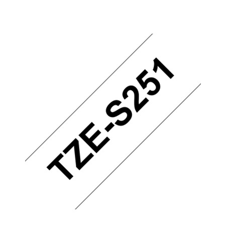 Fita Laminada SuperAdesiva 24mmx8mts Branco/Preto