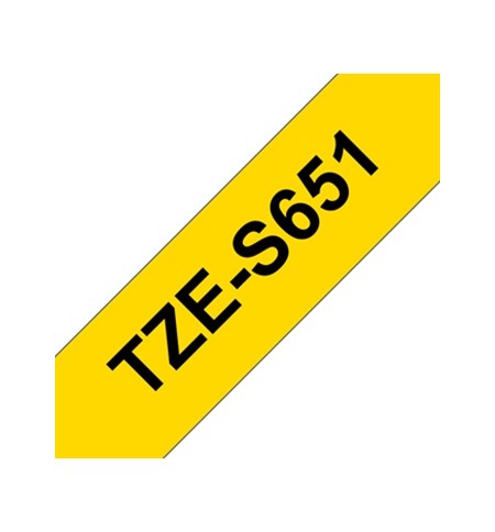 Fita Laminada SuperAdesiva 24mmx8mts Amarelo/Preto