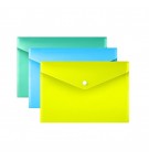 Bolsa Envelope A4 Fecho Botão Plástico Sortido 3un