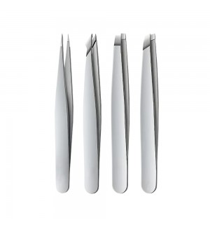 Pinças Profissionais para Sobrancelhas Vários Formatos 4un