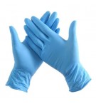 Luvas Nitrilo Tamanho L s/Pó Azul 100un