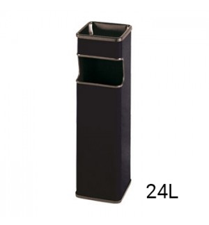 Cinzeiro Papeleira Vertical Quadrado Preto