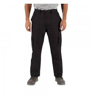 Calças Sarja Multibolsos Unissexo Tamanho L Preto