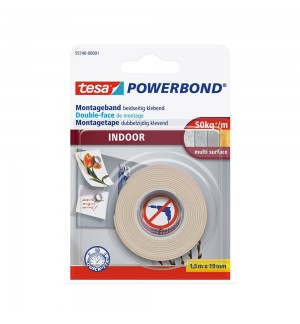 Fita Adesiva Dupla Face 19mmx1,5m Powerbond Interior Tesa