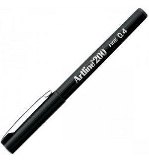 Marcador Fino Artline 200 0,4mm Preto 12un