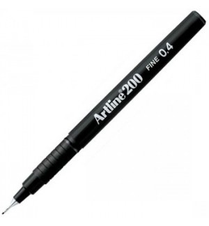 Marcador Fino Artline 200 0,4mm Preto 12un