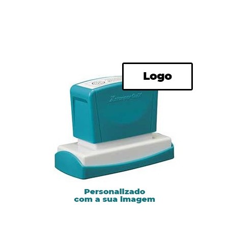 Carimbo 22x69mm Xstamper Quix Preto 1un., personalizado