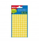 Etiquetas Redondas 08mm Amarelo Apli 288un