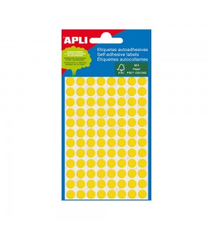 Etiquetas Redondas 08mm Amarelo Apli 288un