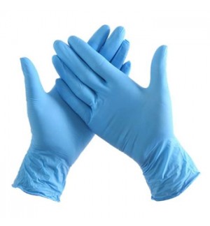 Luvas Nitrilo Tamanho M s/Pó Azul 100un