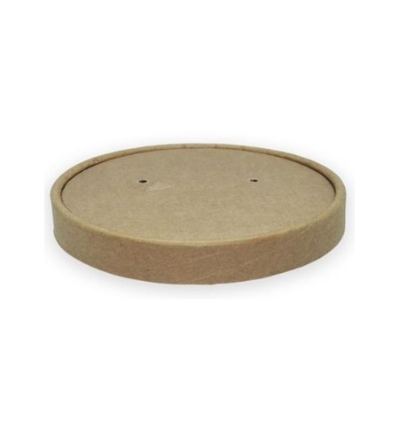 Tampa 11,5cm Caixa Alimentar Cartão Kraft Redonda 25un