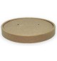 Tampa 11,5cm Caixa Alimentar Cartão Kraft Redonda 25un
