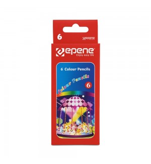 Lápis Cor 06un Cx Cartão Epene 09cm
