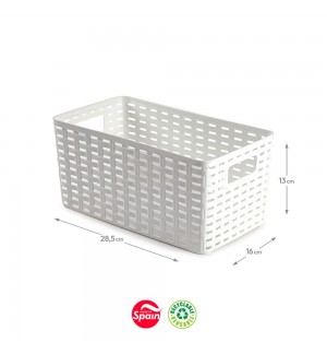 Caixa Arrumação Rattan Nº1 5L Branco