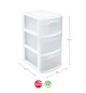 Bloco 3 Gavetas Plástico Tamesis 28x40x61cm Branco