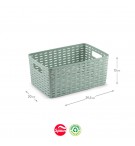 Caixa Arrumação Rattan Nº2 6L Verde Pastel
