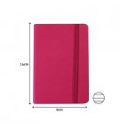 Bloco Notas Pautado 14x9cm Semi Pele Rosa 116Fls