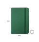 Bloco Notas Pautado 14x9cm Semi Pele Verde Esmeralda 116Fls