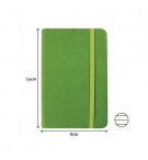 Bloco Notas Pautado 14x9cm Semi Pele Verde 116Fls