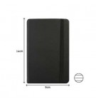 Bloco Notas Pautado 14x9cm Semi Pele Preto 116Fls