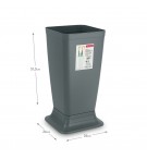 Porta Guarda-Chuvas Plástico Wet Cinzento