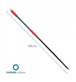 Cabo Ergo Pro Preto/Vermelho c/ Rosca 1.40m