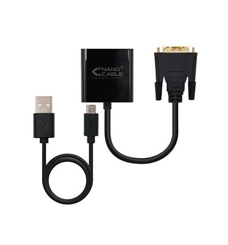 Adaptador DVI Macho / VGA Fêmea 10cm