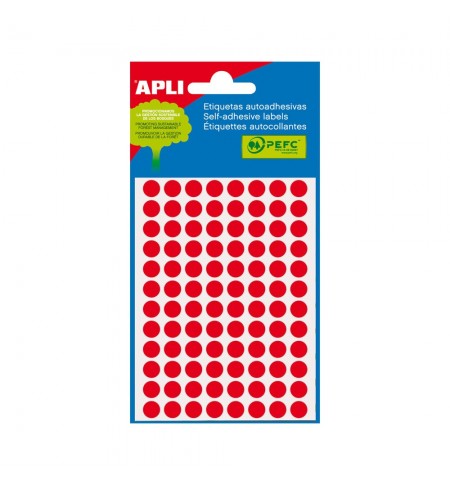 Etiquetas Redondas 08mm Vermelho Fluorescente 2081 288un