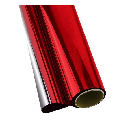 Papel Metalizado 1x3m Vermelho Rolo