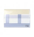 Jogo de Lençóis Solteiro Flanela Quadrados Azul 1un