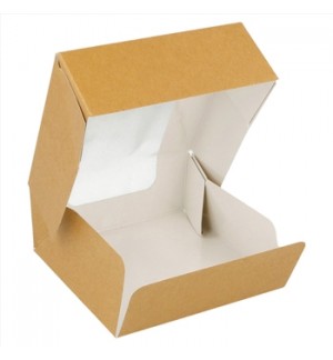 Caixa Cartão Kraft c/Janela Sushi 10x10x4cm 50un