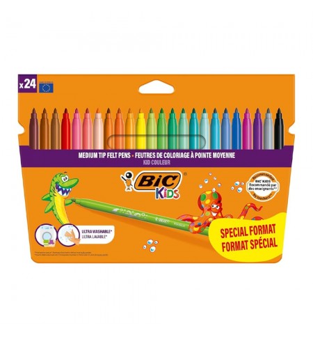 Marcador Feltro 024un (18+6) Bic Kids Couleur