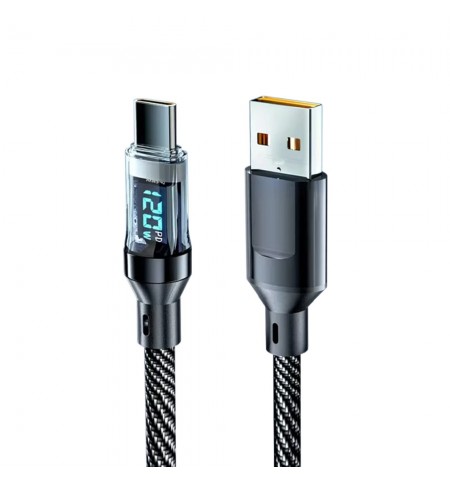 Cabo USB-A 3.0 PD 120W para USB-C com Display 1m