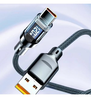 Cabo USB-A 3.0 PD 120W para USB-C com Display 1m