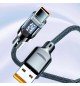 Cabo USB-A 3.0 PD 120W para USB-C com Display 1m