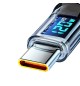 Cabo USB-A 3.0 PD 120W para USB-C com Display 1m