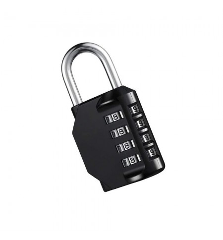 Cadeado 30mm Preto IP68 Reajustável com Código 4 Dígitos