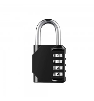 Cadeado 30mm Preto IP68 Reajustável com Código 4 Dígitos