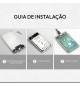 Caixa Disco Rígido USB 3.0 SATA SSD 2,5" Transparente