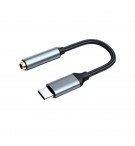 Adaptador Audio USB-C para Jack 3,5mm Fêmea Preto