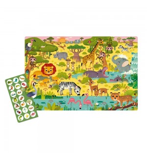 Jogo Educativo Puzzle Apli Observação da Selva 60 Peças