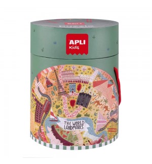 Jogo Educativo Puzzle Circular Apli Monumentos 48 Peças