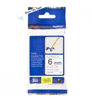 Fita Laminada Flexivel 06mmx8mts Branco/Preto