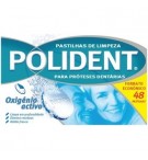 Pastilhas de Limpeza POLIDENT Próteses Dentárias 48un