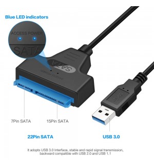 Cabo Adaptador USB-A para SATA III