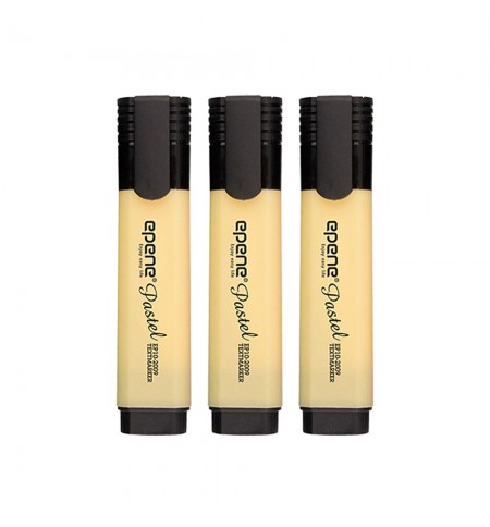 Marcador Fluorescente Epene EP10-2009 Amarelo Pastel 3un