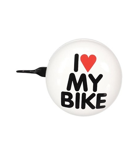 Campainha para Bicicleta Ø8cm - I LOVE MY BIKE - Branco