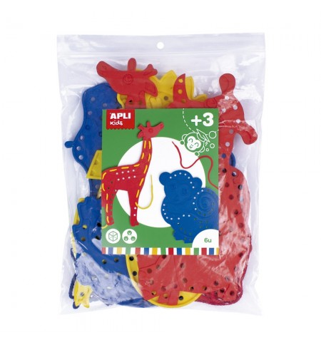 Jogo Sensorial Apli Formas Animais Costura Sortido 6un