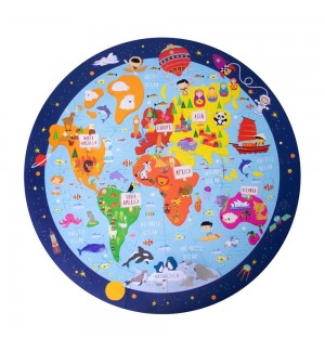 Jogo Educativo Puzzle Apli Mapa Mundo 48 Peças