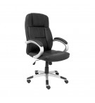 Cadeira Direção Giratória Semi-Pele Tobarra Preto